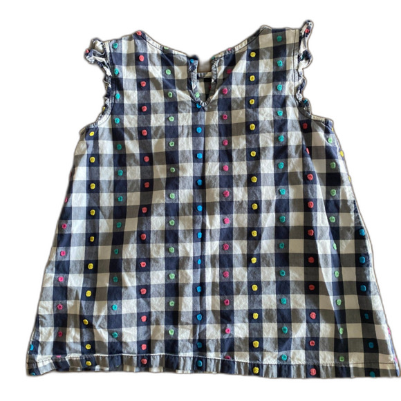 Hanna Andersson Gingham Swiss Dot Top Girls' 8 - Picture 2 of 9